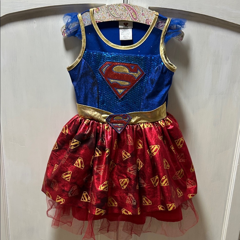 DC Superhero Girl Costume - Blue and Red with Cape